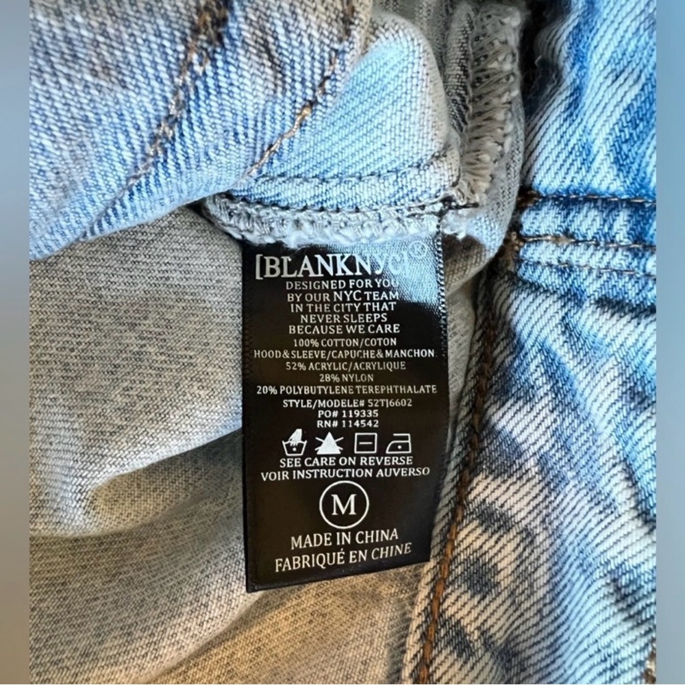 Blank NYC Light Blue Denim Jacket brand new Size M - Picture 7 of 7